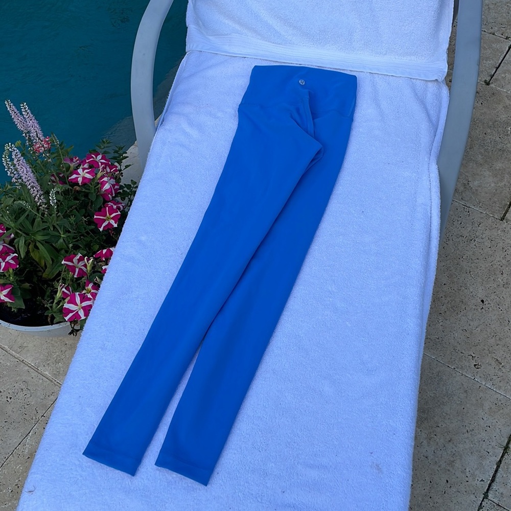 LULULEMON WUNDER TRAIN HIGH RISE TIGHT 28" Blue Nile Size 2 Leggings